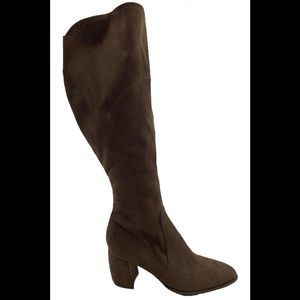 Marc Fisher Wide Calf Tall Shaft Boots Lella Brown - Medium